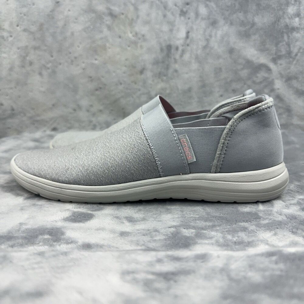 Crocs Shoes Womens Size 10 Gray Reviva Slip On  Loafers Comfort